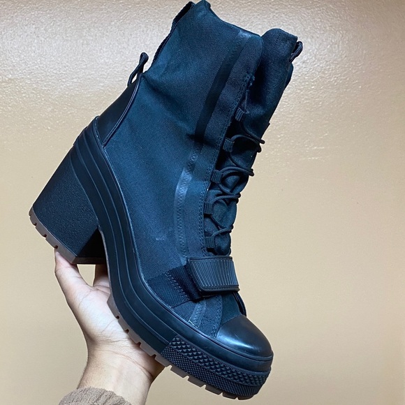Converse Chuck Taylor GR82 Extra High Women’s Black Brown Platform Boots Size 10 - Picture 7 of 16